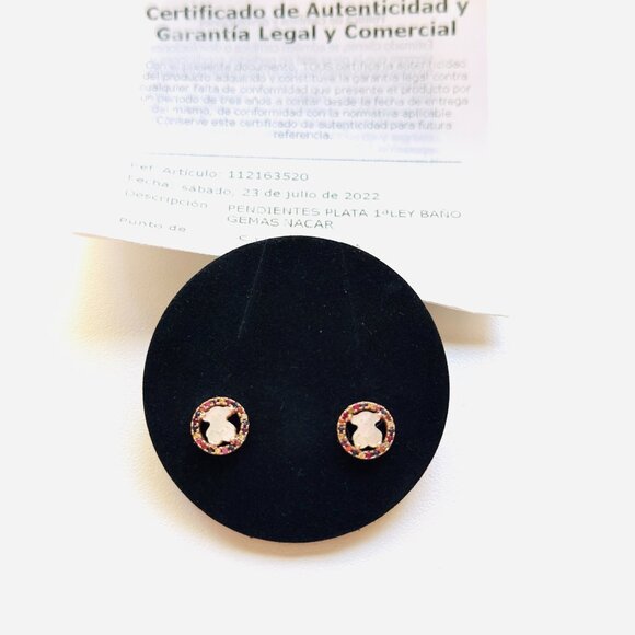 3634 TOUS EARRINGS MOTHER OF PEARL JEWELRY - Picture 4 of 5